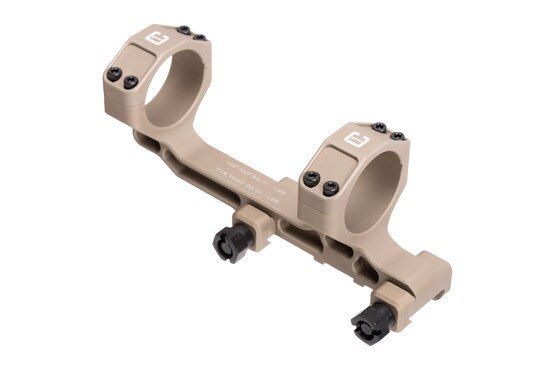 Versatile, modular anodized tan scope mount.